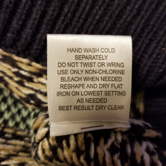 Pink Rose Small Blue Green Tan Sweater Dress - Picture 5 of 8